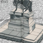 HERMES Carre 90 Versailles Le Pave DV Roy