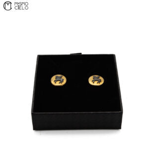 Gold and Black Horse Cufflinks
