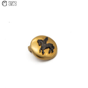 Gold and Black Horse Cufflinks