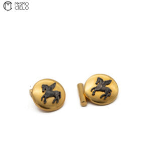 Gold and Black Horse Cufflinks