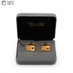 Gold Button Sapphire Cufflinks