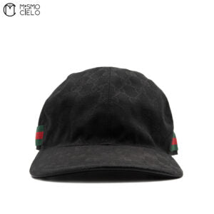 Black Interlocking GG Wool Baseball Cap