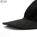 Black Interlocking GG Wool Baseball Cap