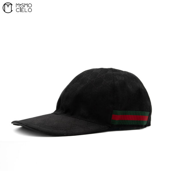Black Interlocking GG Wool Baseball Cap