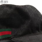 Black Interlocking GG Wool Baseball Cap