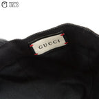 Black Interlocking GG Wool Baseball Cap