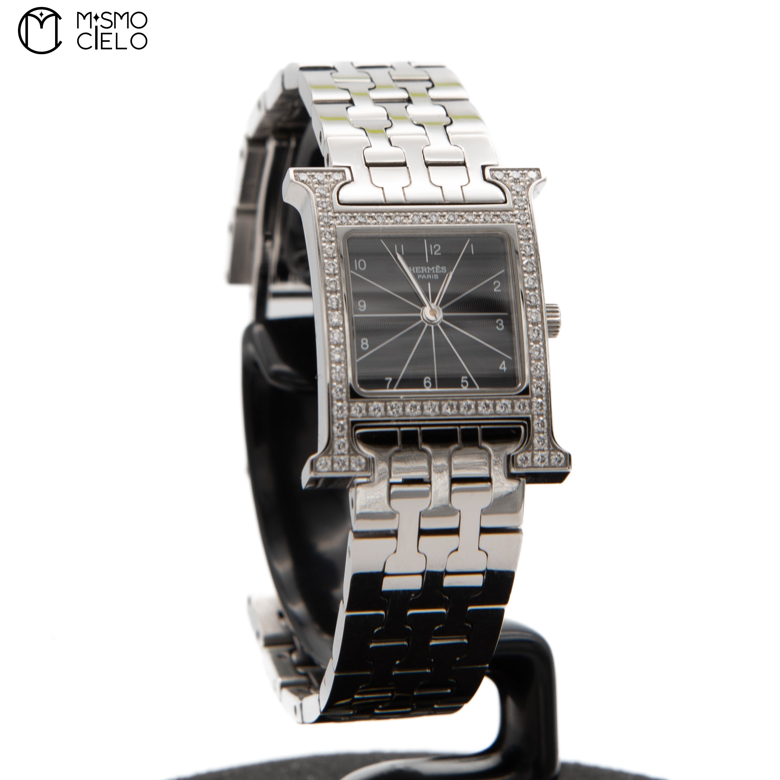 HH1.230 Diamond Bezel Black Dial Watch