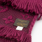 Monogram Logo Burgundy Echarpe