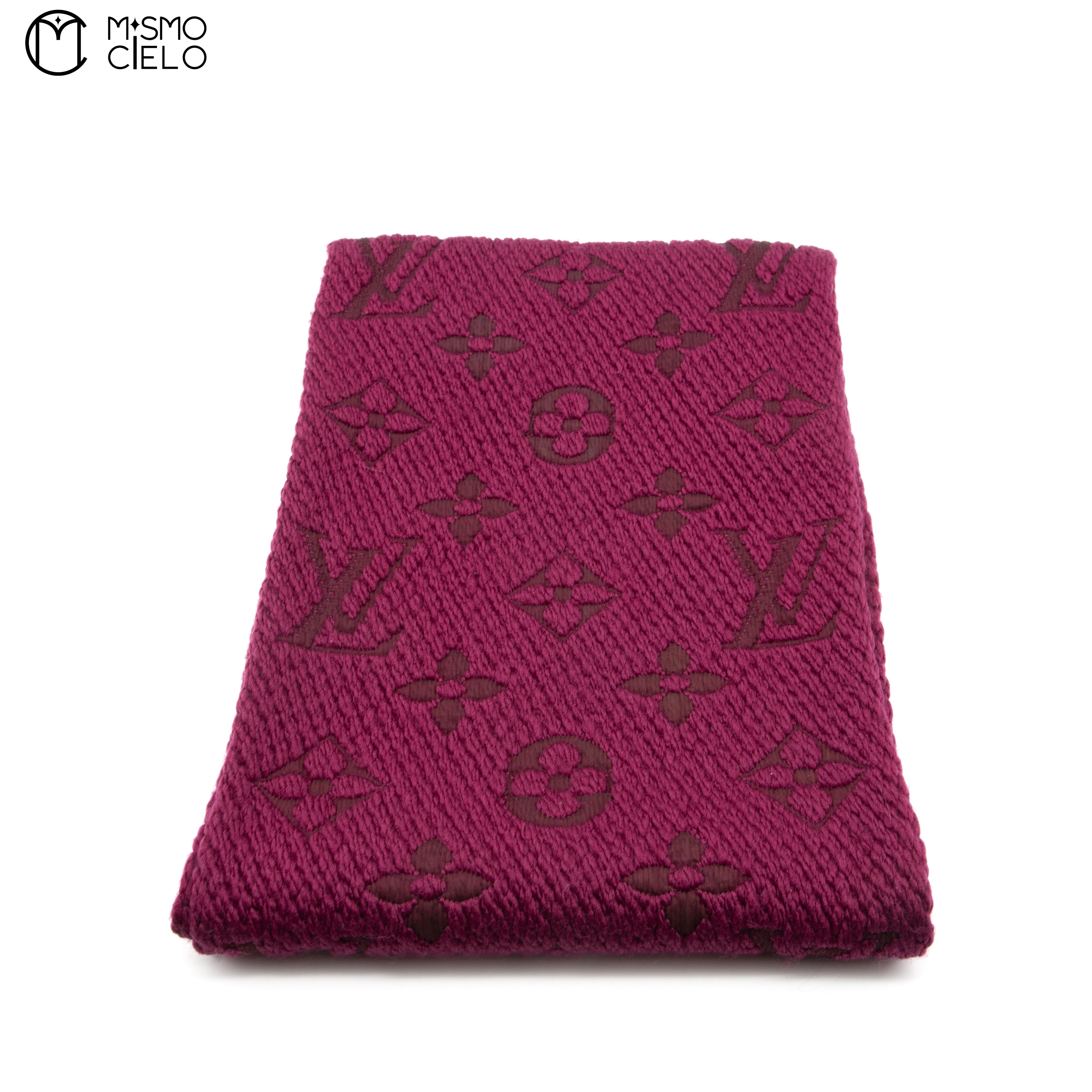 Monogram Logo Burgundy Echarpe