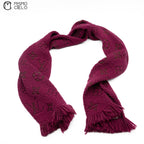 Monogram Logo Burgundy Echarpe