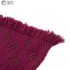 Monogram Logo Burgundy Echarpe