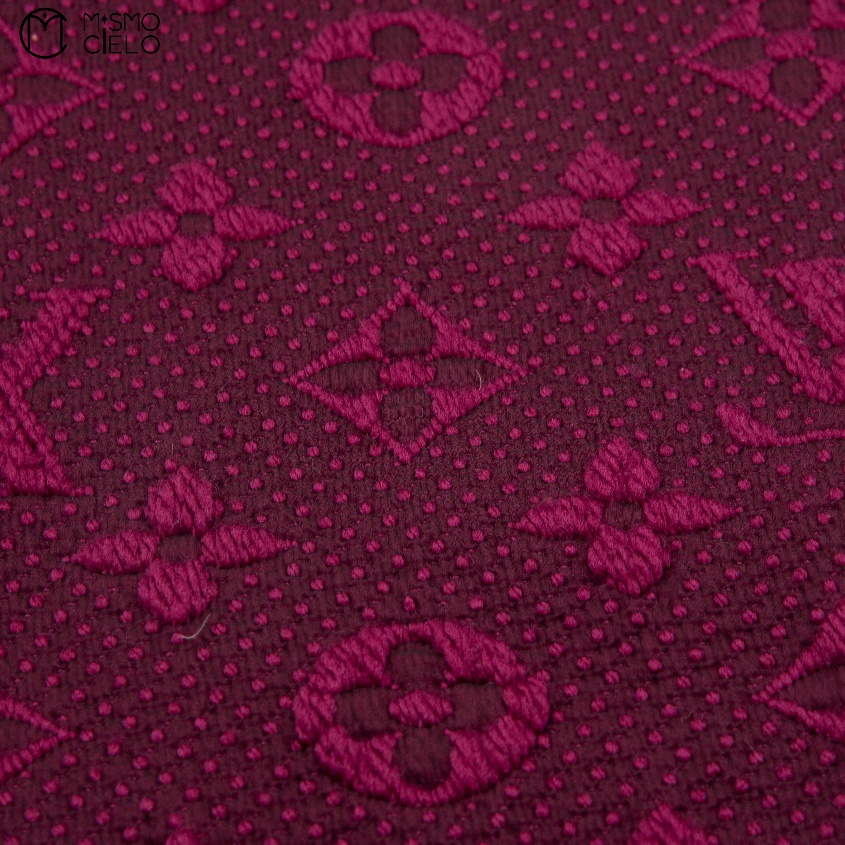 Monogram Logo Burgundy Echarpe