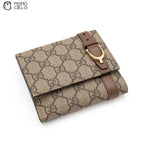 Brown Canvas GG Supreme Folding Wallet