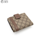 Brown Canvas GG Supreme Folding Wallet