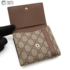 Brown Canvas GG Supreme Folding Wallet