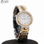 Silver and Gold 2 Tone White Dial Clipper with Date
