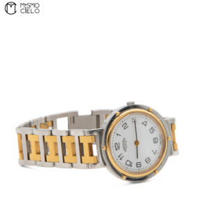 Silver and Gold 2 Tone White Dial Clipper with Date