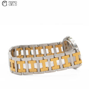 Silver and Gold 2 Tone White Dial Clipper with Date