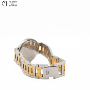 Silver and Gold 2 Tone White Dial Clipper with Date