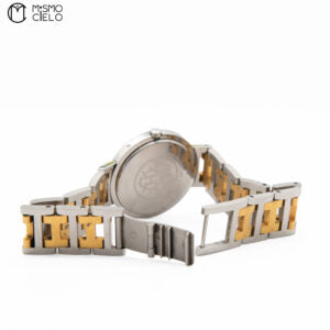 Silver and Gold 2 Tone White Dial Clipper with Date