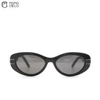Signature B8U Black Oval Sunglasses