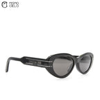 Signature B8U Black Oval Sunglasses