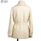 White Quilted Leather Coat