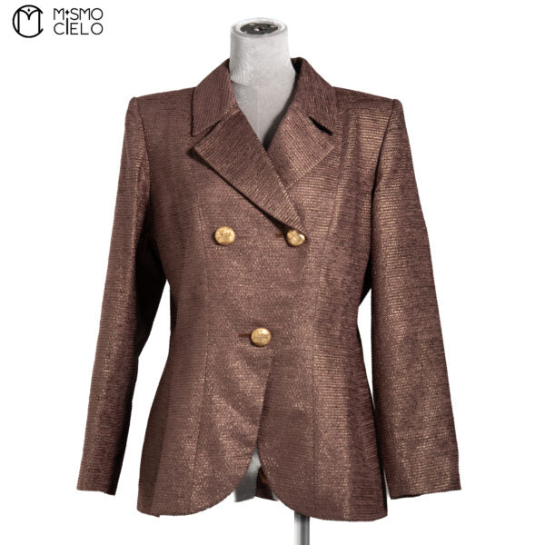 Brown Gold Thread Jacket