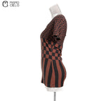 FENDI Brown Zucca Pecan Cut Shirt Size 44