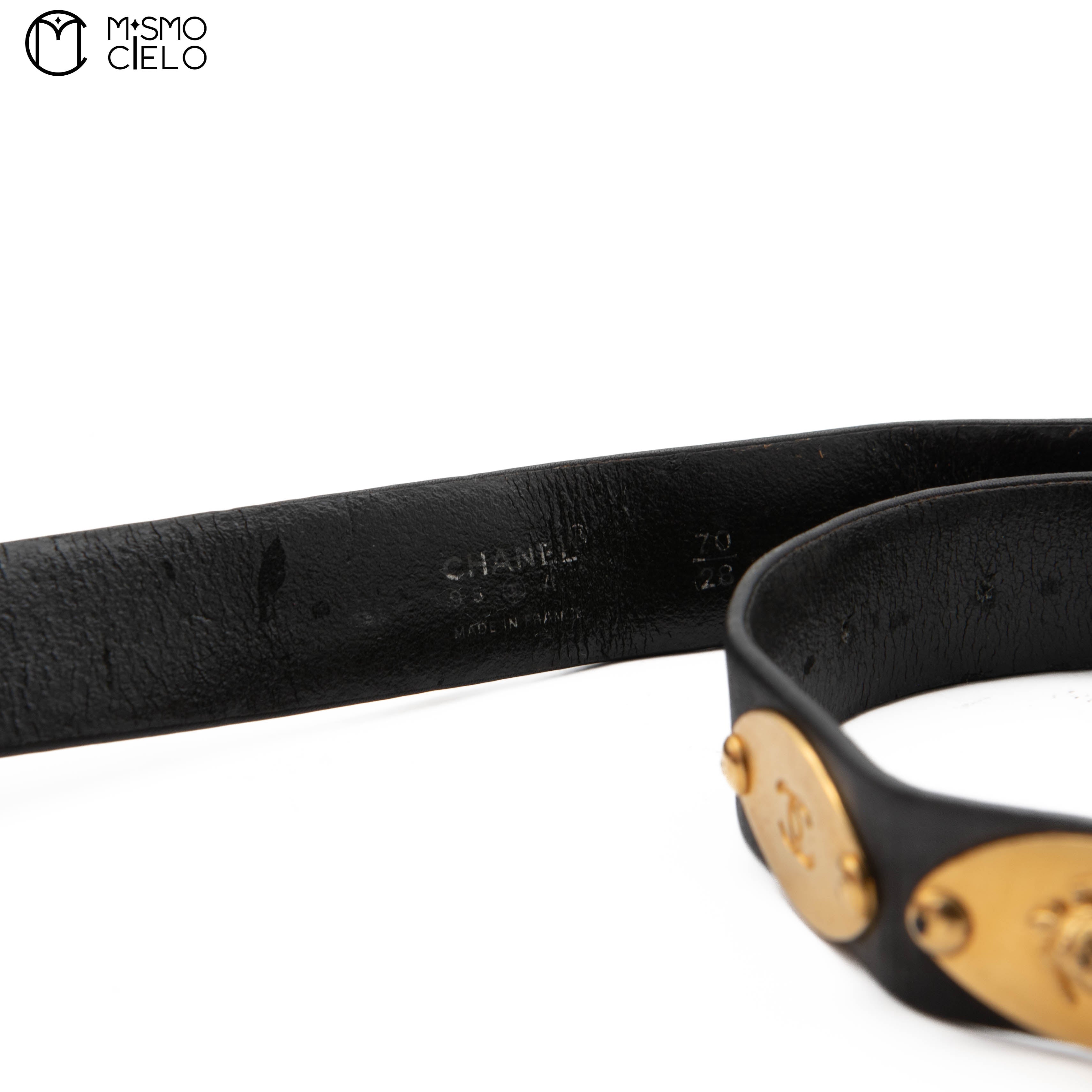 CHANEL Camellia Coco Mark and Heart Icon Belt 65cm *