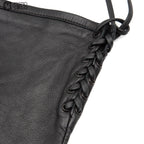 Long Black Leather Gloves