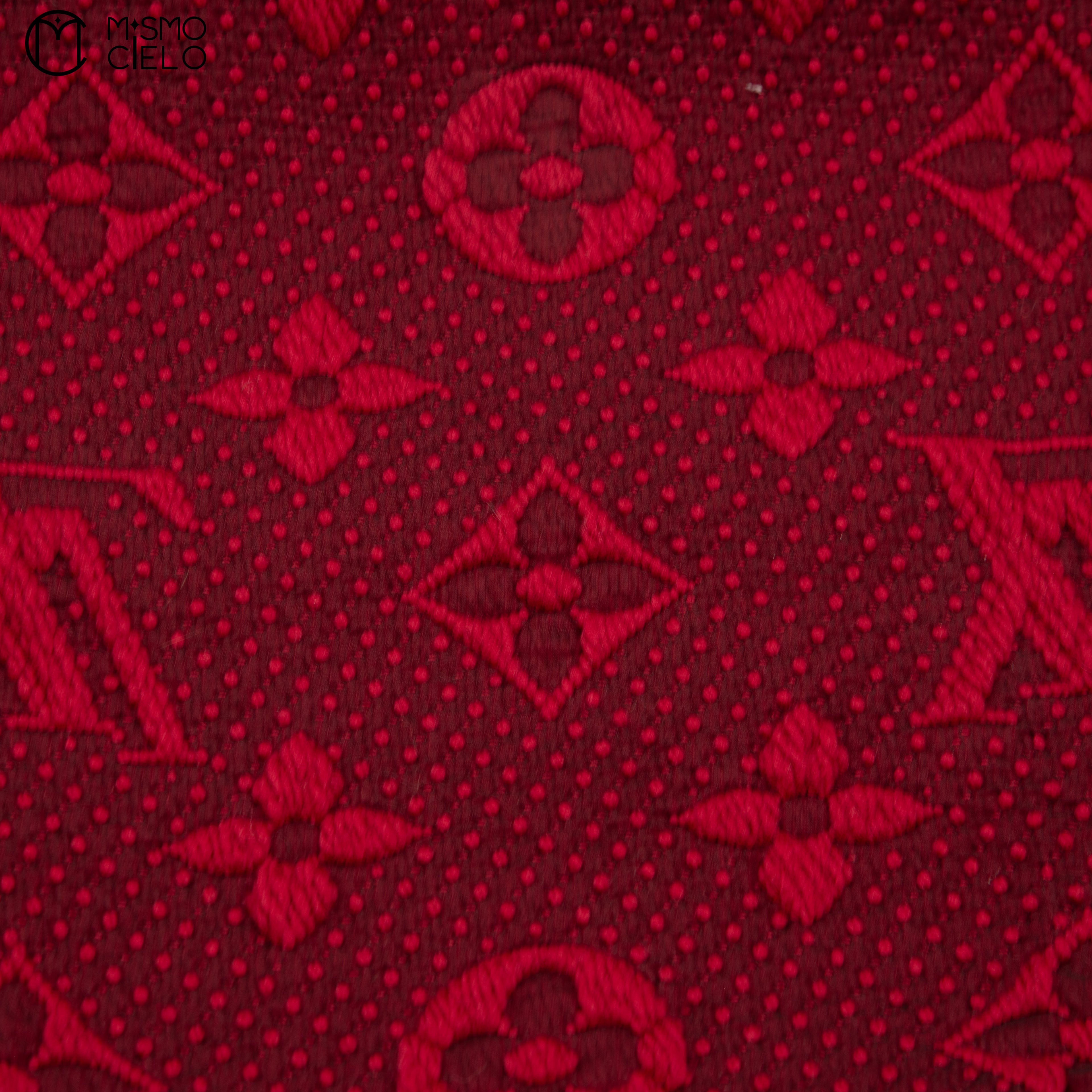 LOUIS VUITTON Monogram Logo Red Echarpe 168cm