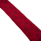 LOUIS VUITTON Monogram Logo Red Echarpe 168cm