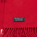 BURBERRY Red Cashmere Scarf 146 cm