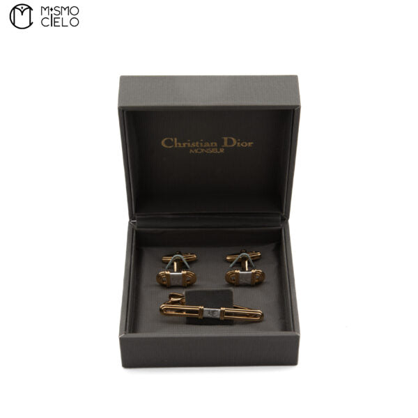 Gold and Silver Logo Cufflink and Tie Pin