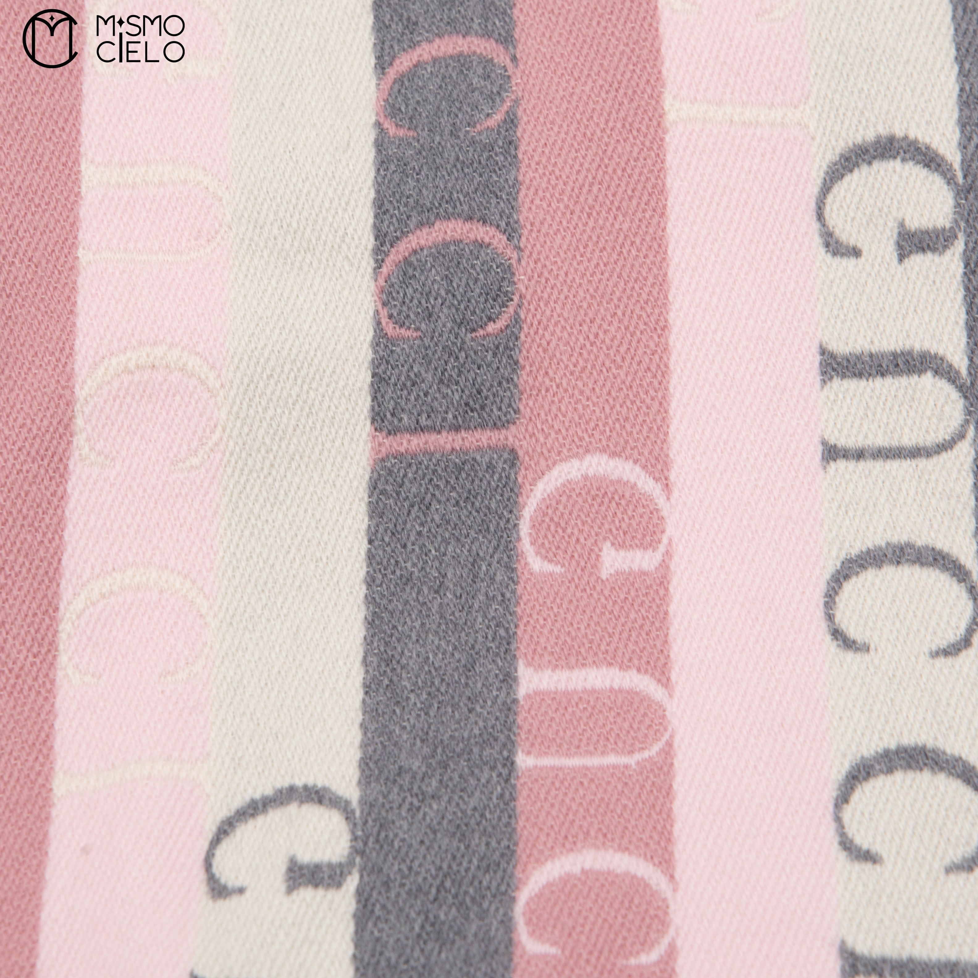 GUCCI Pink Striped Logo Scarf 180 cm *