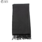 HERMES Black Cashmere Scarf 176 cm