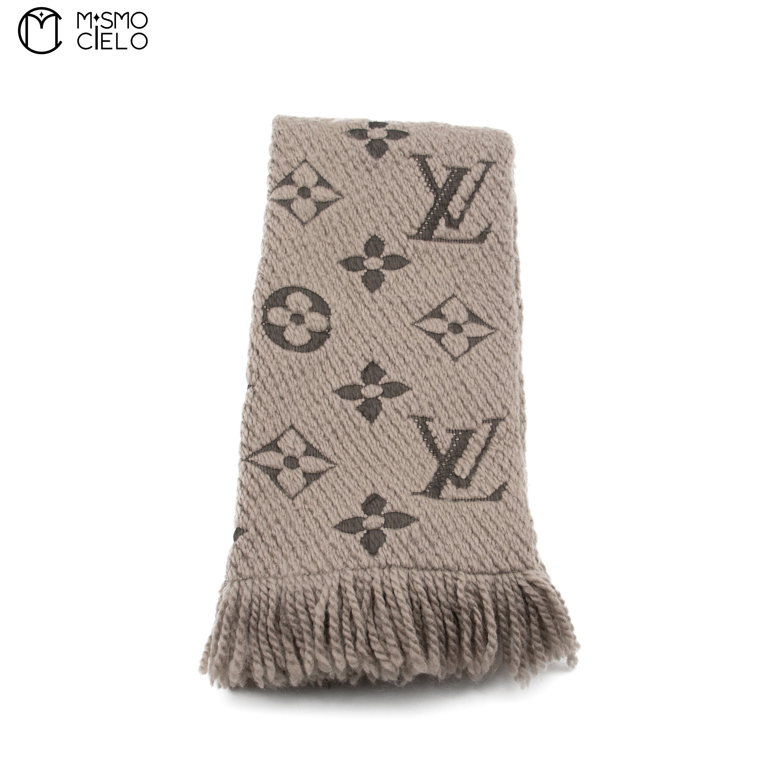 LOUIS VUITTON Monogram Logo Brown Echarpe 160 cm