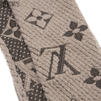 LOUIS VUITTON Monogram Logo Brown Echarpe 160 cm