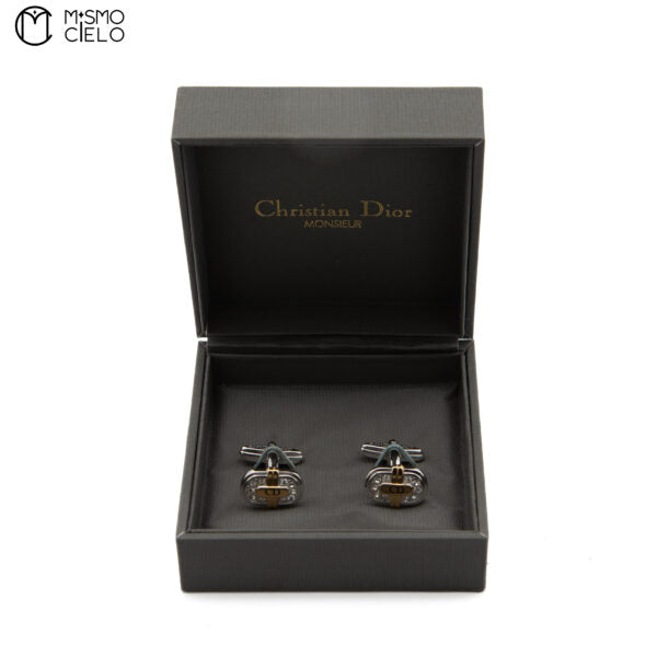 Silver and Gold with Stone Cufflinks