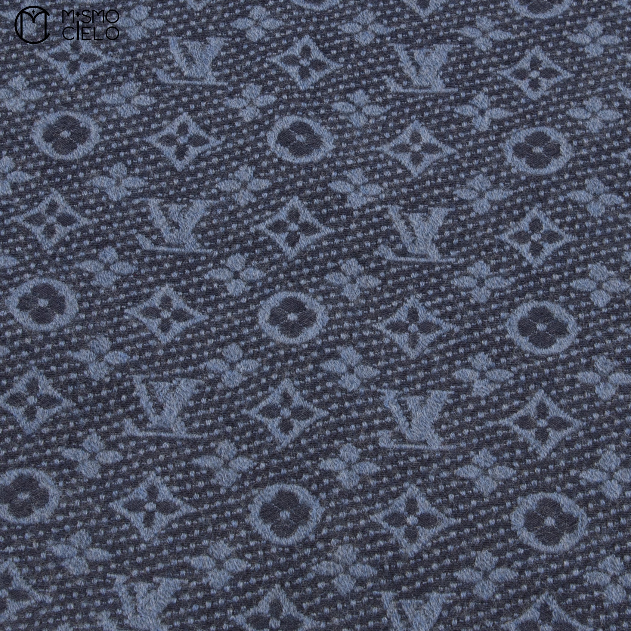 LOUIS VUITTON M78525 Blue Muffler 174 cm *