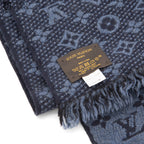 LOUIS VUITTON M78525 Blue Muffler 174 cm *