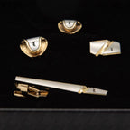 Gold and Silver Cufflinks, Tie Tack and Tie Pin