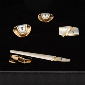 Gold and Silver Cufflinks, Tie Tack and Tie Pin