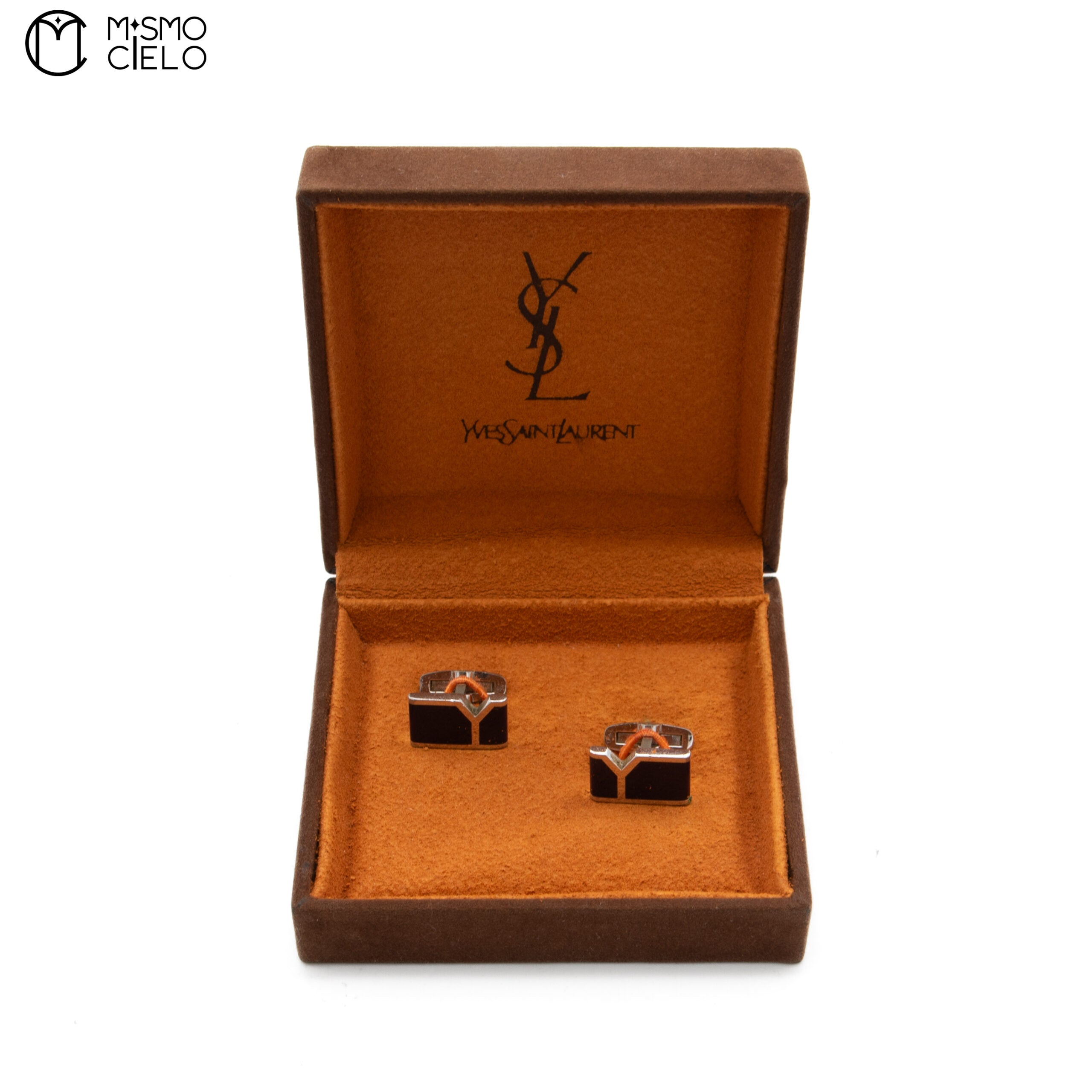 Blue and Silver Rectangle Cufflinks