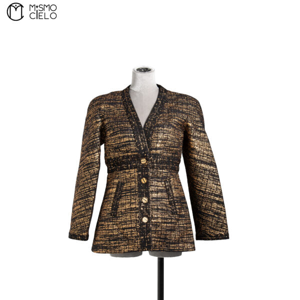 Black and Gold Tweed Jacket