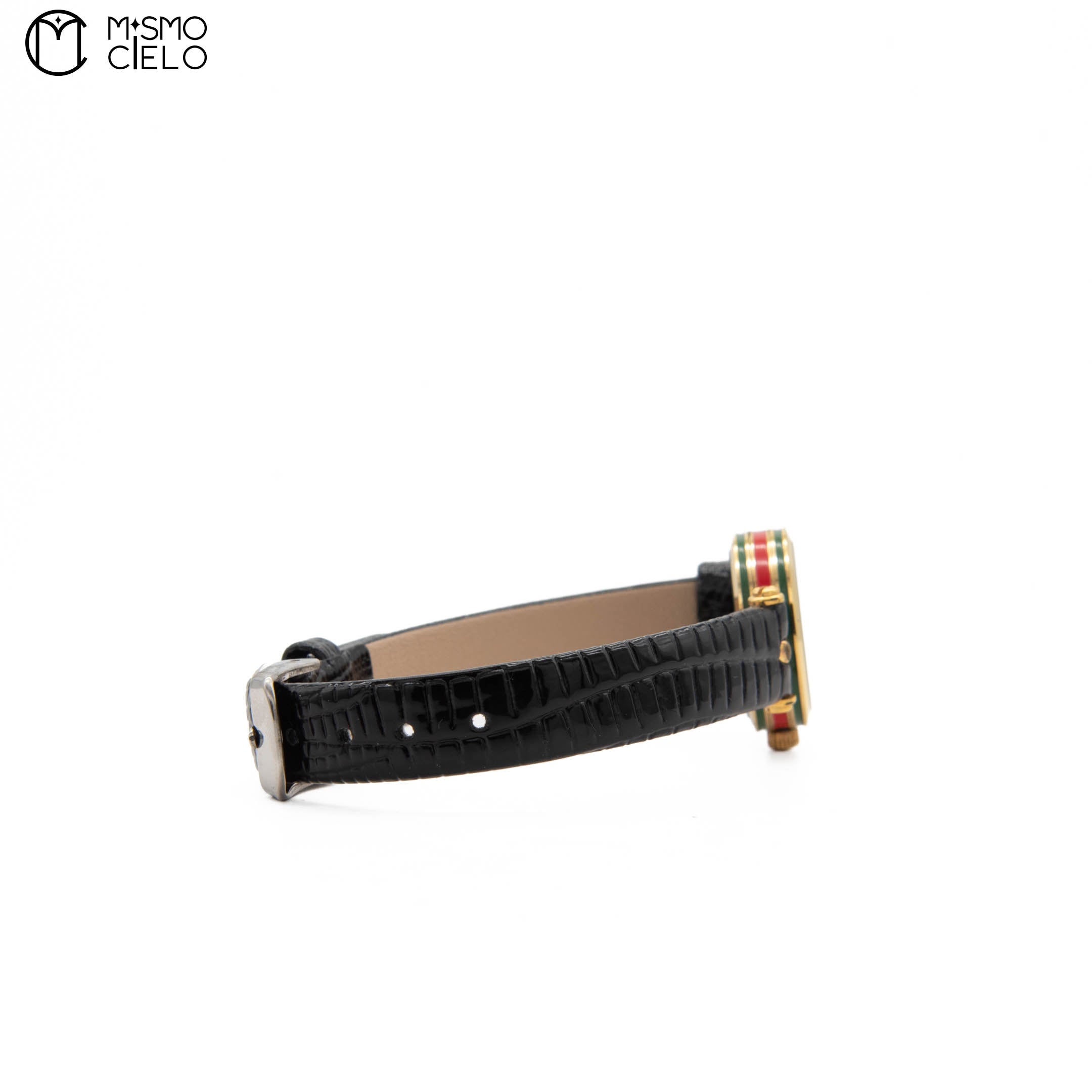 GUCCI 2000L Sherry Line Black Crocodile Strap *#