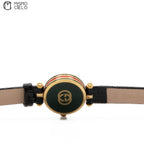 GUCCI 2000L Sherry Line Black Crocodile Strap *#