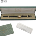 GUCCI 2000L Sherry Line Black Crocodile Strap *#