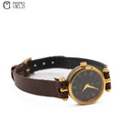 GUCCI Sherry Line Black Face with Brown Strap * #